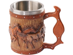 Jarra De Cerveza De Resina Estilo Vikingo, Vaso Grueso De 650 Ml Con Diseño Creativo.