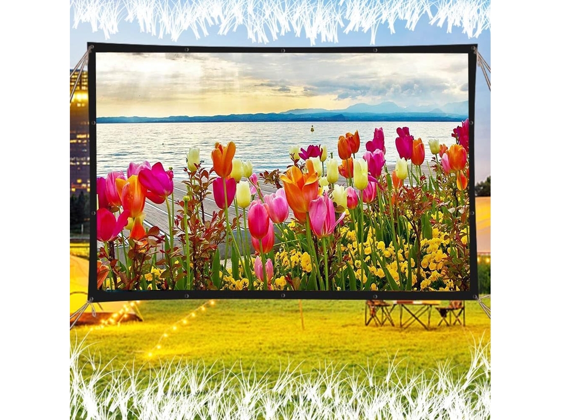 Pantalla De Proyección Plegable De 60", 72", 84", 100", 120", 150", Portátil, Para Cine En Casa Y Oficina