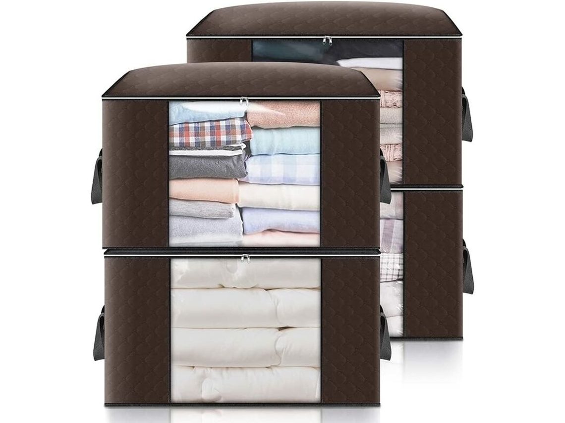 Bolsa de almacenamiento de gran capacidad para edredones, mantas, almohadas, juguetes y ropa (60 x 43 x 35 cm)