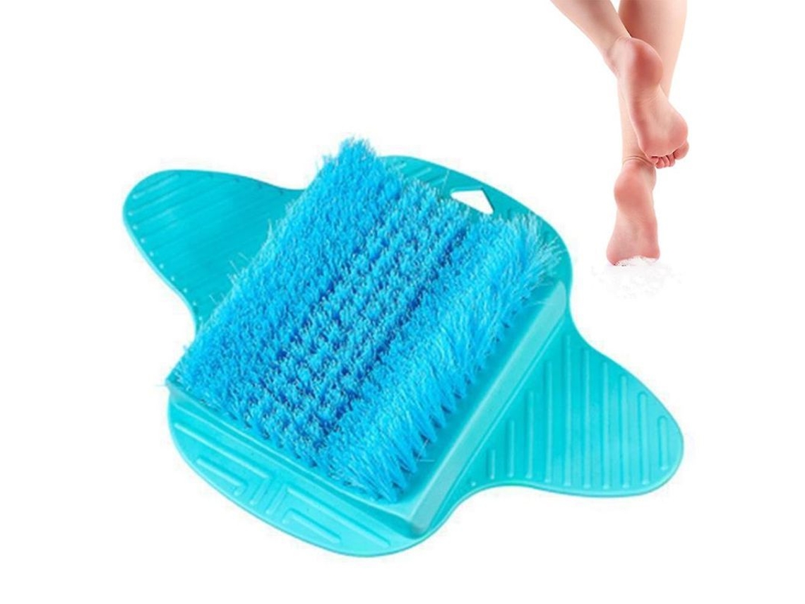 Cepillo Para Pies Con Piedra Pómez Para Bañar, Exfoliar, Masajear Y Eliminar Callosidades Sin Necesidad De Agacharse.