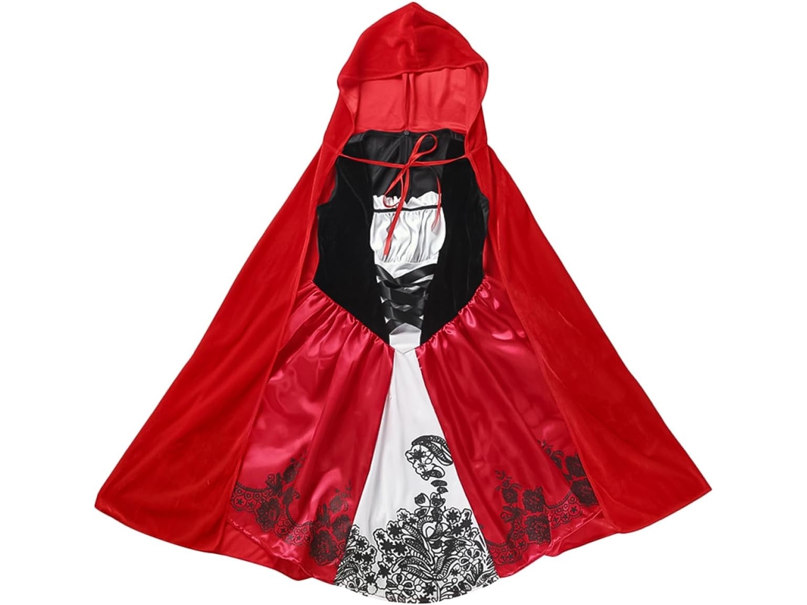 1 De Disfraz De Caperucita Roja Para Niños Y Niñas, Disfraz De Halloween Con Capa.