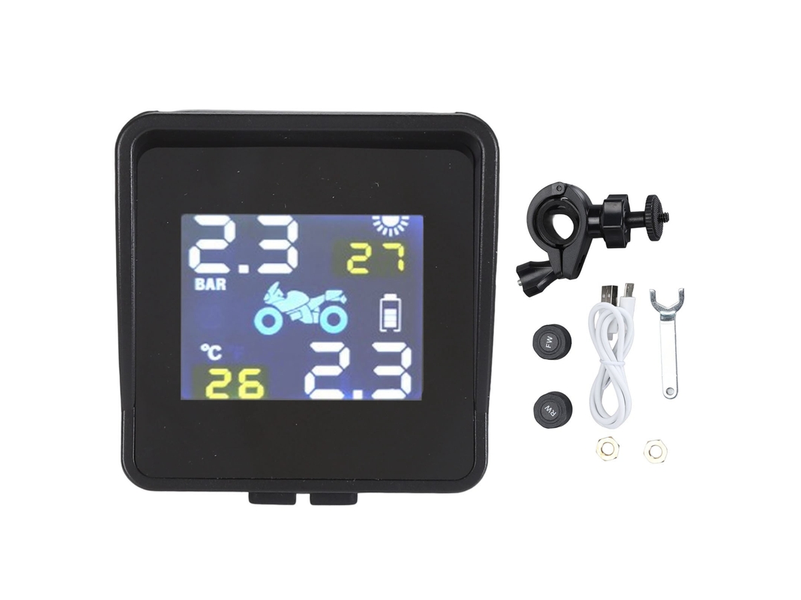 Sistema De Monitoreo De Presión De Neumáticos (tpms) Solar Con Bluetooth Para Motocicletas Y Scooters