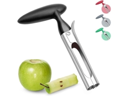Cortador De Manzanas Con Mango De Abs Y Hoja De Acero Inoxidable Serrada, Negro