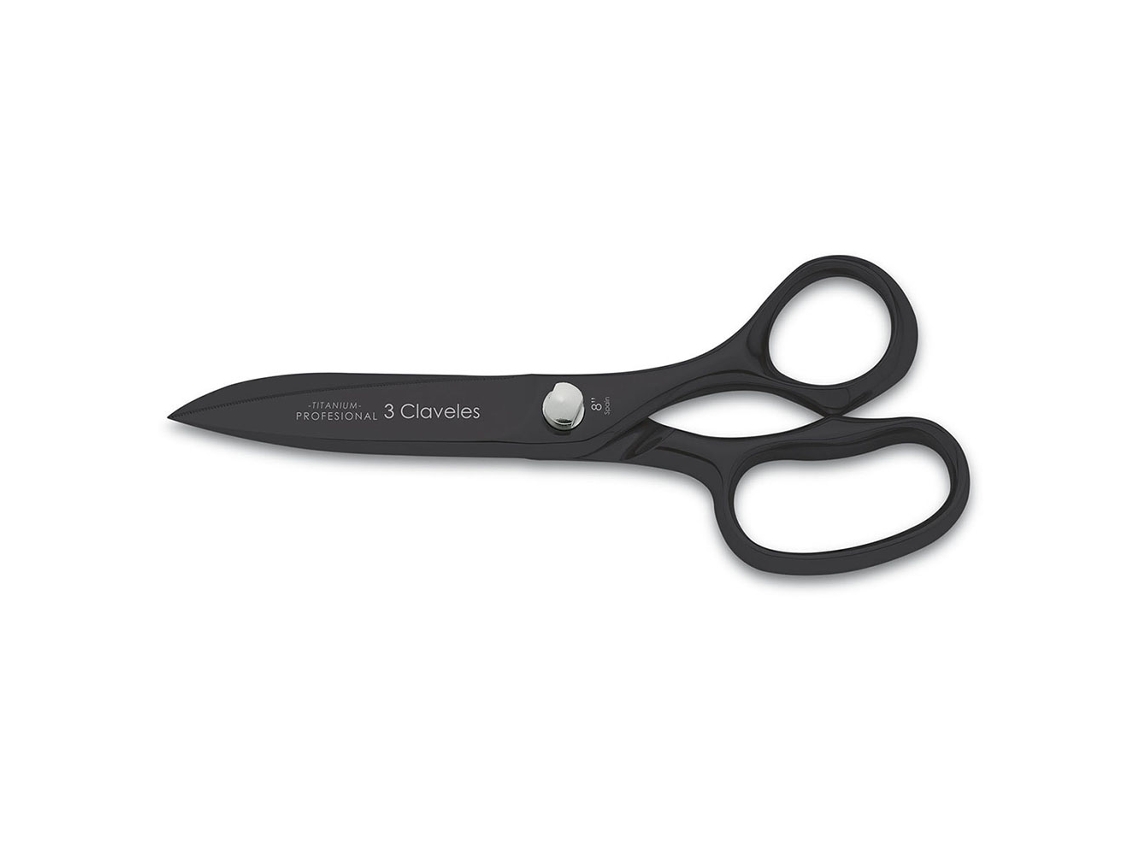 Tijera 3 CLAVELES Multiuso (20 cm - Acero Carbono - Negro)