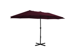 Maison Exclusive - Sombrilla De Jardín Palo De Aluminio Rojo Burdeos 460x270 Cm