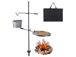 Parrilla Portátil Para Camping Con Parrilla Giratoria 360° Tekmaquinas