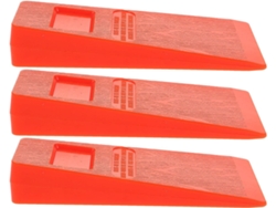 Conjunto De 3 Cunhas De Plástico Laranja Para Corte De Madeira.