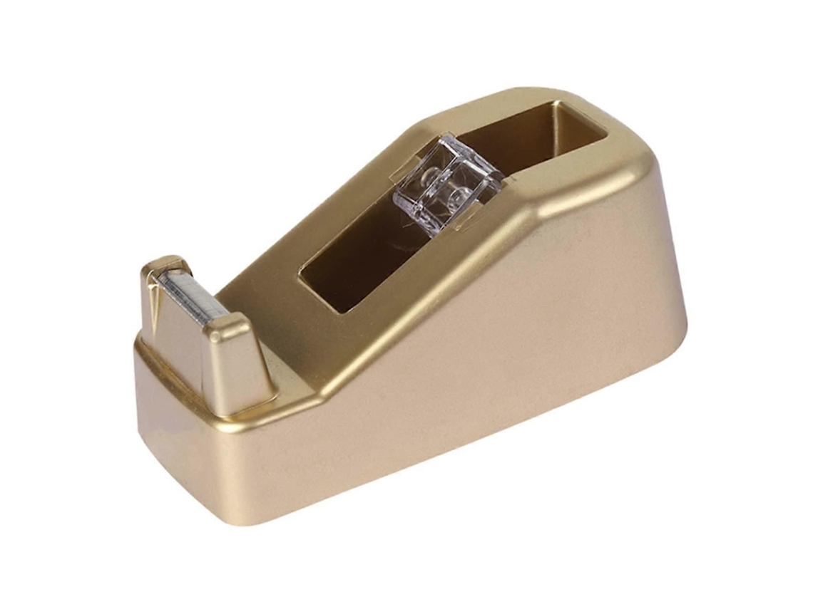 Dispensador de cinta adhesiva para el hogar: soporte y cortador de cinta adhesiva de plástico duradero para uso doméstico y de oficina, diseño atractivo.