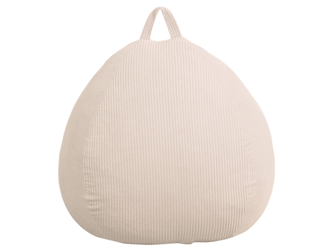 Puf Pera De Pana Desenfundable Beige 120 X 100 Cm