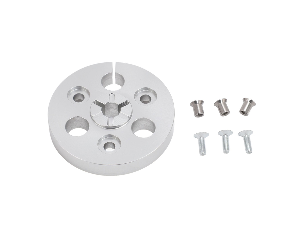 Carrete de cinta vacío de aleación de aluminio de 1/4 de pulgada y 7 pulgadas para grabadoras de cinta con tornillos de montaje.