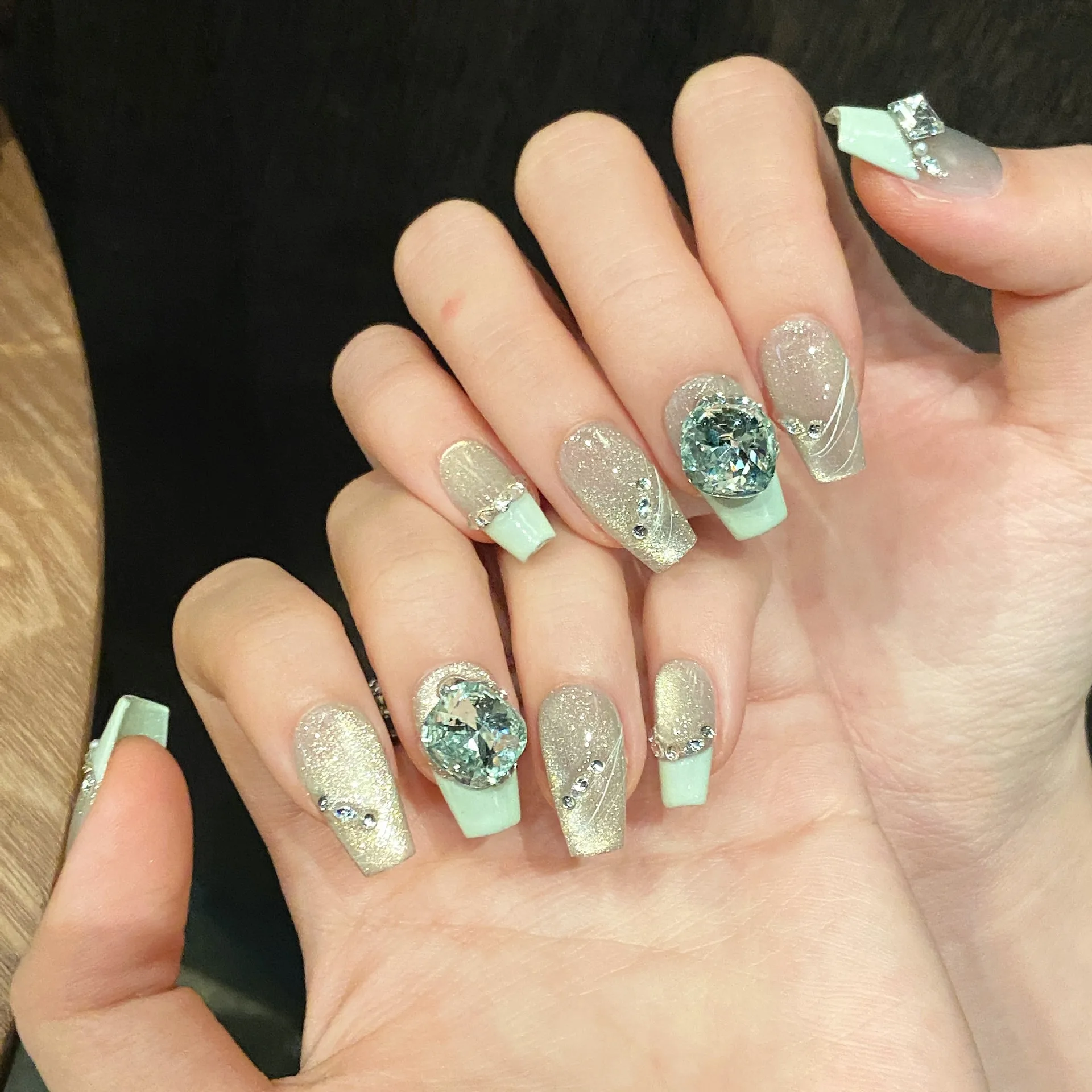 (690-l) 10 Pegatinas De Uñas Hechas A Mano De Longitud Media Inspiradas En El Ballet, Ponibles