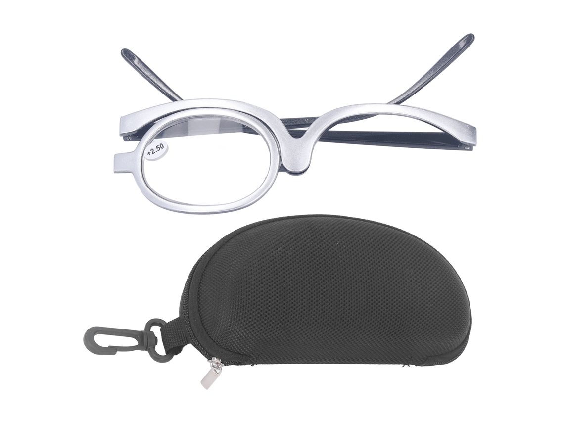 Gafas De Maquillaje Para Mujer Con Lupa +2.50, Lentes Intercambiables Y Rotación De 180° En Material Hipoalergénico.