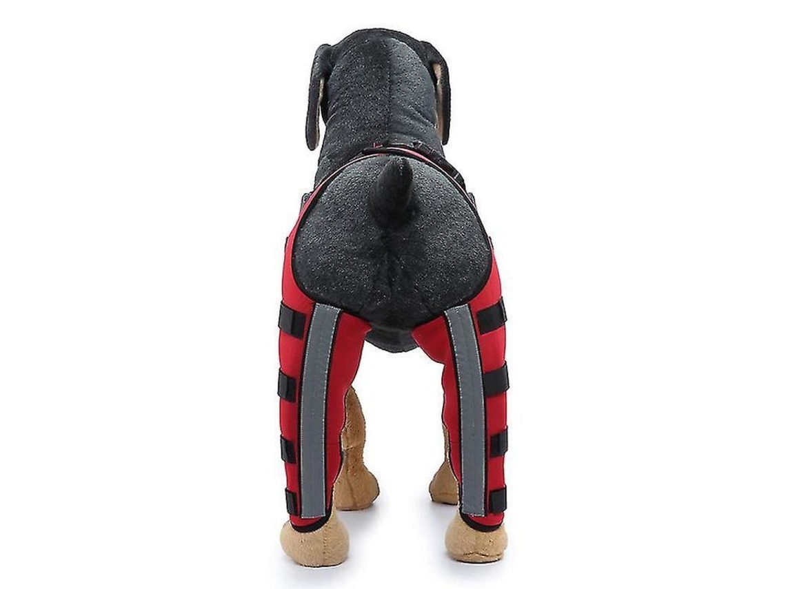 Rodillera de doble protección para perros para dislocación del ligamento cruzado anterior (LCA) y artritis, soporte adicional Zgx M Rojo2