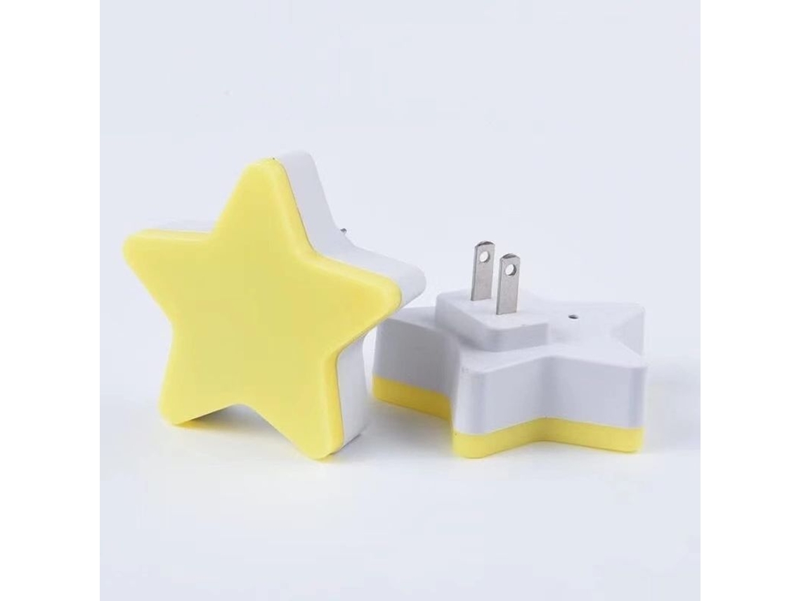 Lámpara De Pared De Bajo Consumo Con Forma De Estrella De 5 Puntas, Sensor, Luz Led Inteligente, Tono Cálido Y Enchufe.