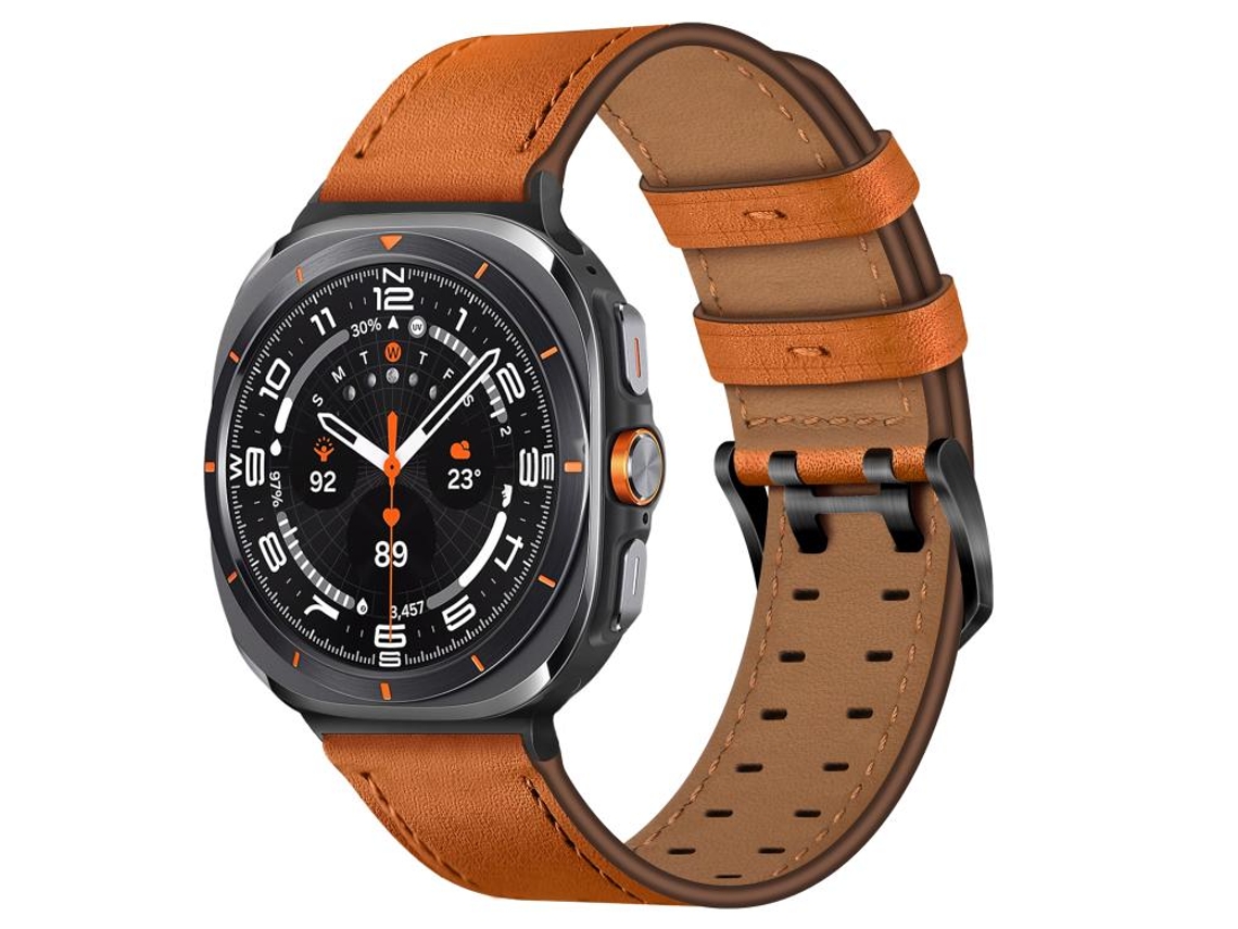 Correa para Samsung Galaxy Watch Ultra - Piel auténtica con doble hebilla (47 mm)