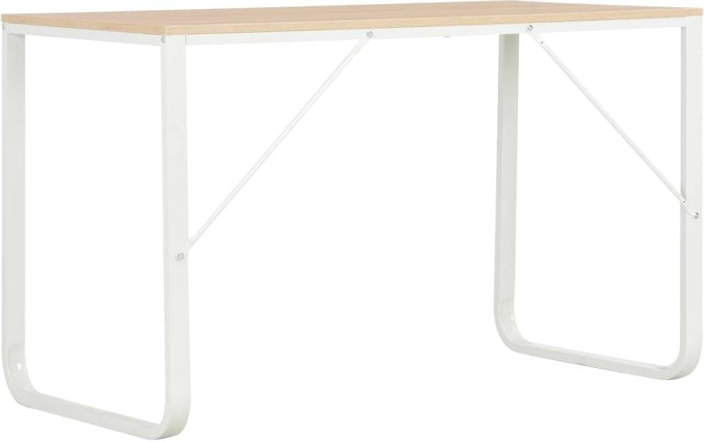 Escritorio VIDAXL de Ordenador (120x60x73cm -  Blanco y Roble)