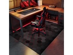 Tapete Cadeira Escritório Protetor Piso Antiderrapante 90 X 110 Cm Madeira Gamer, Escritório, Mesa Pisos