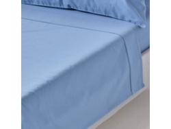 Homescapes Air Force Blue Egyptian Cotton Flat Sheet 1000 Thread Count, Single