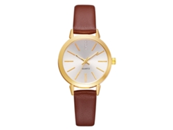 Reloj De Pulsera Casual De Cuarzo Para Mujer Lvpai Con Diamantes De Imitación Y Correa De Aleación Marrón.