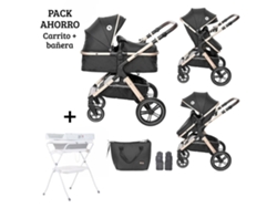 Cochecito Viola Duo Pack Black Diamond Bañera plegable Fiore Gray Lorelli