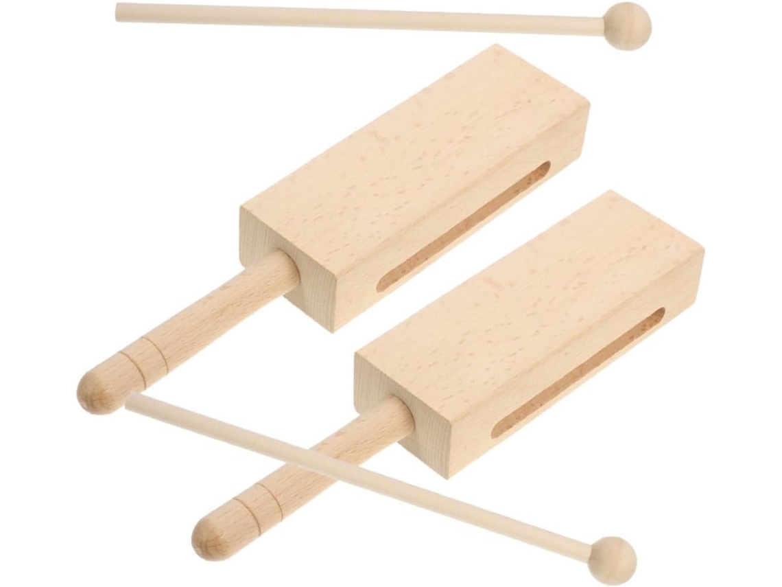 Juegos De Baquetas De Madera Con Mangos, Instrumento De Percusión Versátil Para Principiantes Y