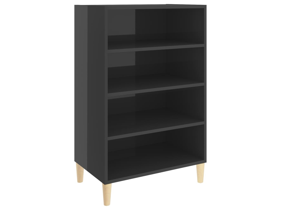 Maison Exclusive - Aparador De Madera Contrachapada Gris Brillante 57x35x90 Cm