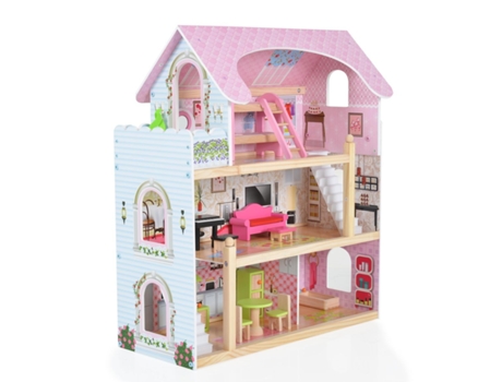 Casita de Muñecas de Madera MILA con Accesorios de MONI