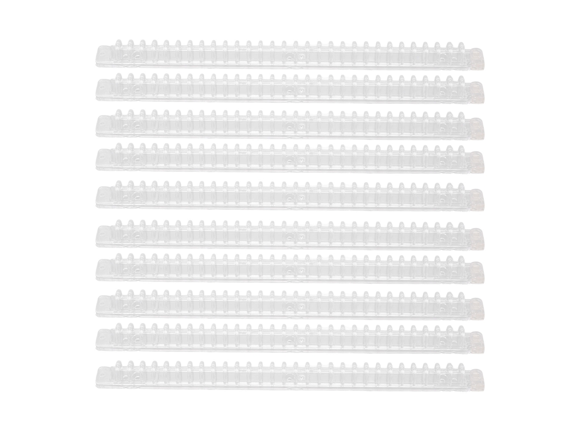 10 Rollos De Espiral Transparentes, 30 Agujeros, Capacidad Para 100 Hojas, Abs