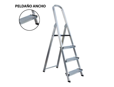 Escaleras aluminio reforzada 3 peldaños segurancho 12cm 06720