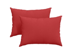 Cojines De Sofá 2 Uds Rojo 70 X 50 Cm Tela