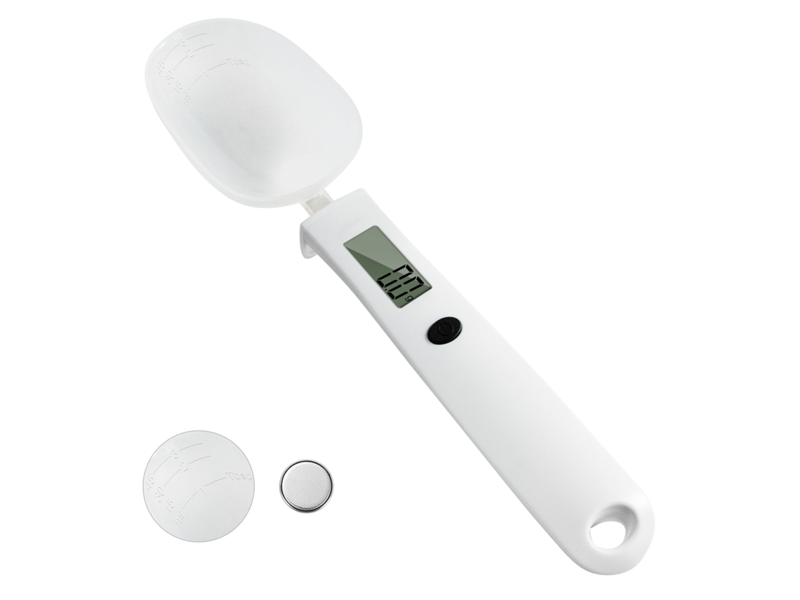 Báscula electrónica con cuchara medidora, 300 g, precisión de 0,1 g, perfecta para la cocina y el uso diario. Csyy