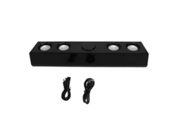Altavoz para ordenador Yunzii con sonido HiFi, Bluetooth 5.3 y altavoces RGB con cable de 3,5 mm para PC con despertador.