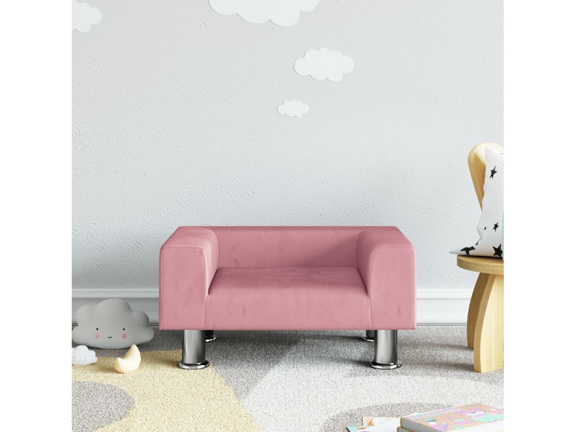 Sofá Para Niños | Sofá Infantil De Terciopelo Rosa 50x40x26,5 Cm Wsd896674