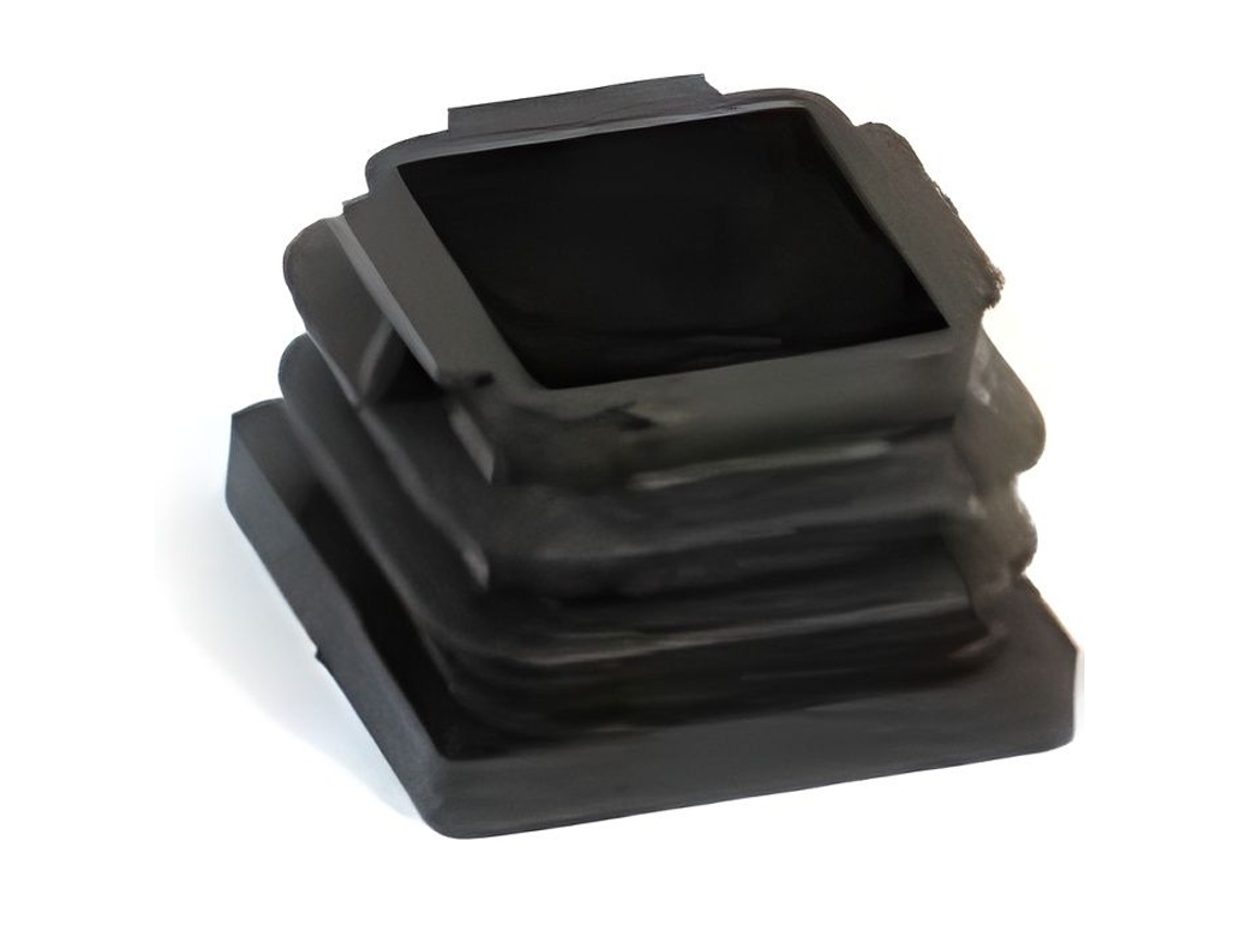 Protector Punta Entrada Negro para Tubo Cuadrado 20X20 Autoadhesivo AVL