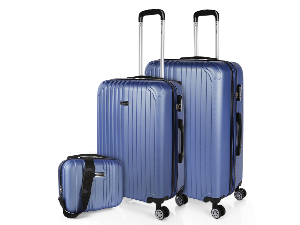 Juego De Maletas Rígidas Abs ITACA Sevron azul zafiro (49X76x30 Cm)