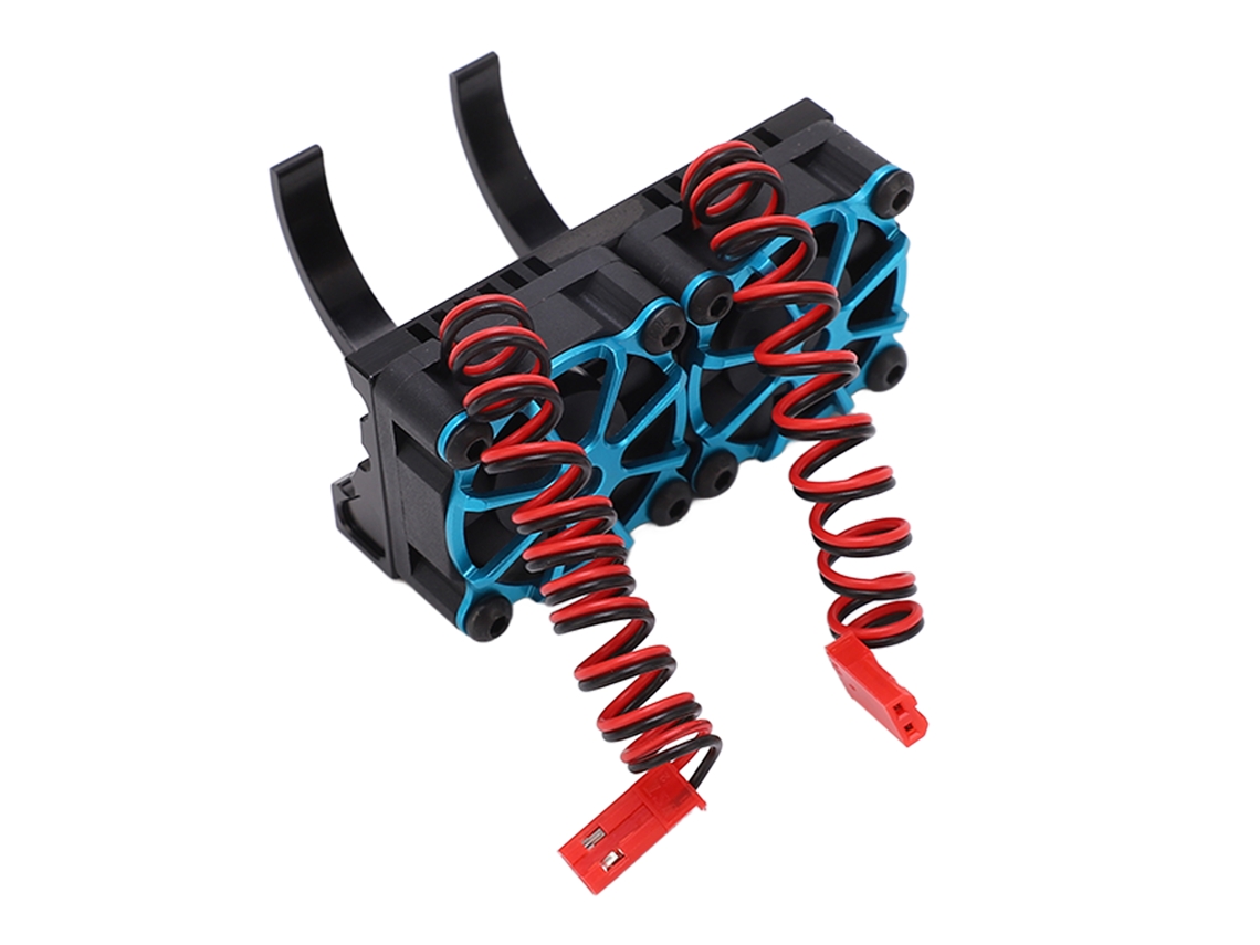 Ymsl Conjunto De Disipadores De Calor Para Motor Rc Con 2 Ventiladores Horizontales, Aluminio Y Plástico, 36mm Hxl