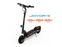 Patinete Eléctrico Joyor T10, Motor Dual 2000W, Batería 60V 18Ah, Alcance hasta 75km