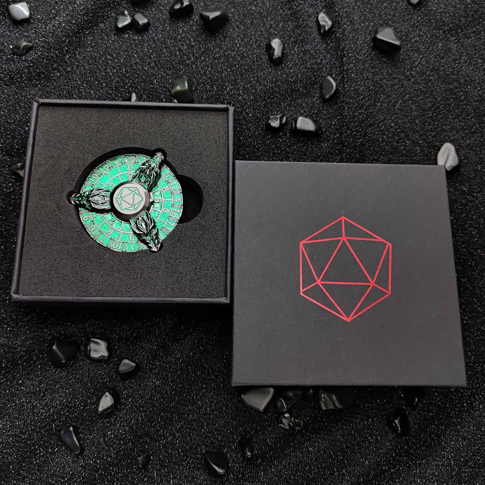 Fidget Spinner De Metal (verde) Juguete Antiestrés