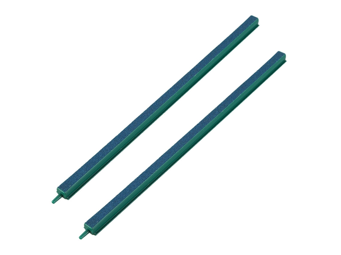 2 bombas de oxígeno para piedras difusoras de aire para acuario, color verde y azul, 40 cm (16 pulgadas)