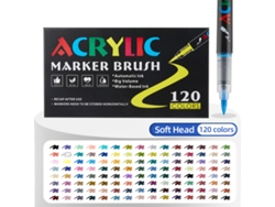 Bolígrafo De Dibujo Para Estudiantes, Rotuladores De Pintura Acrílica De Punta Suave (120 Piezas) Digitallab