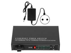 Conmutador Ethernet De Fibra Óptica Plug Play De 8 Puertos Tbc-mc3418ed20, Estable, De Aleación De Aluminio.