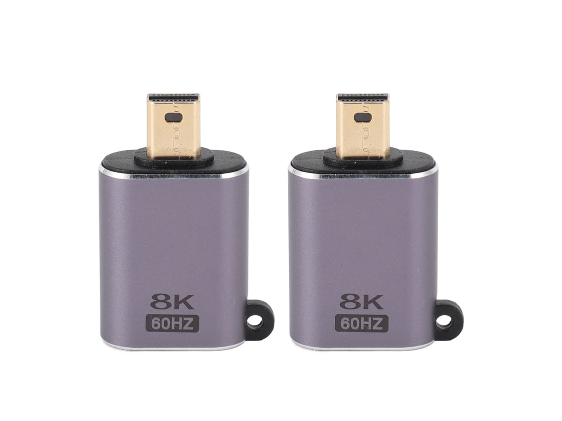 2pcs Adaptador Mini Displayport Para Displayport 1.4 8k 60hz 4k 144hz Conector Macho Para Fêmea Para Os X Laptop Monitor