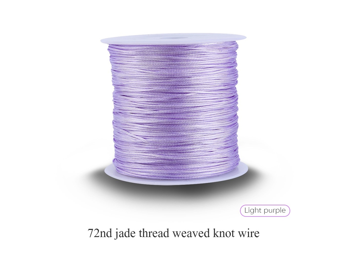 MEOIRUERY Cuerda de Nailon Morada Claro 100 m x 0,8 mm para Nudo Chino, Macramé Shamballa