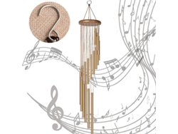 Campanillas de viento de bambú para jardín exterior con suave sonido natural.
