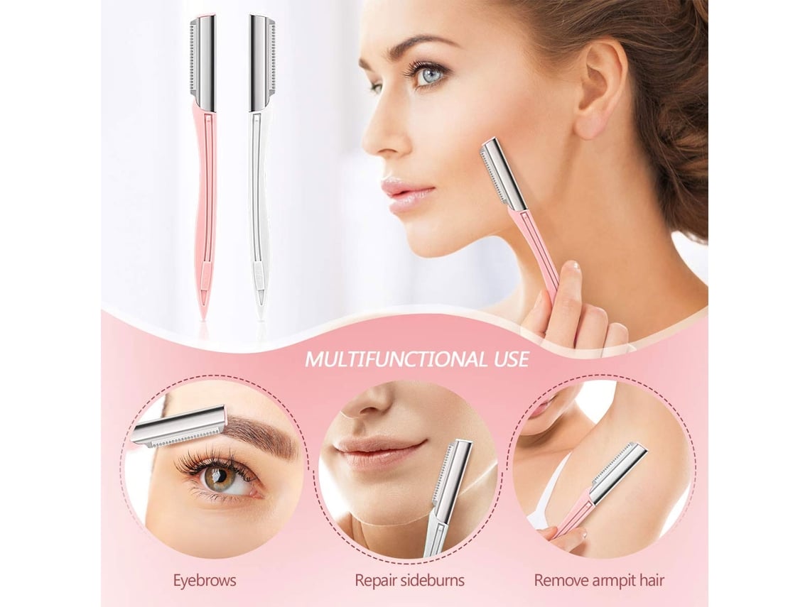 10 cuchillas de afeitar para cejas, recortador de vello facial