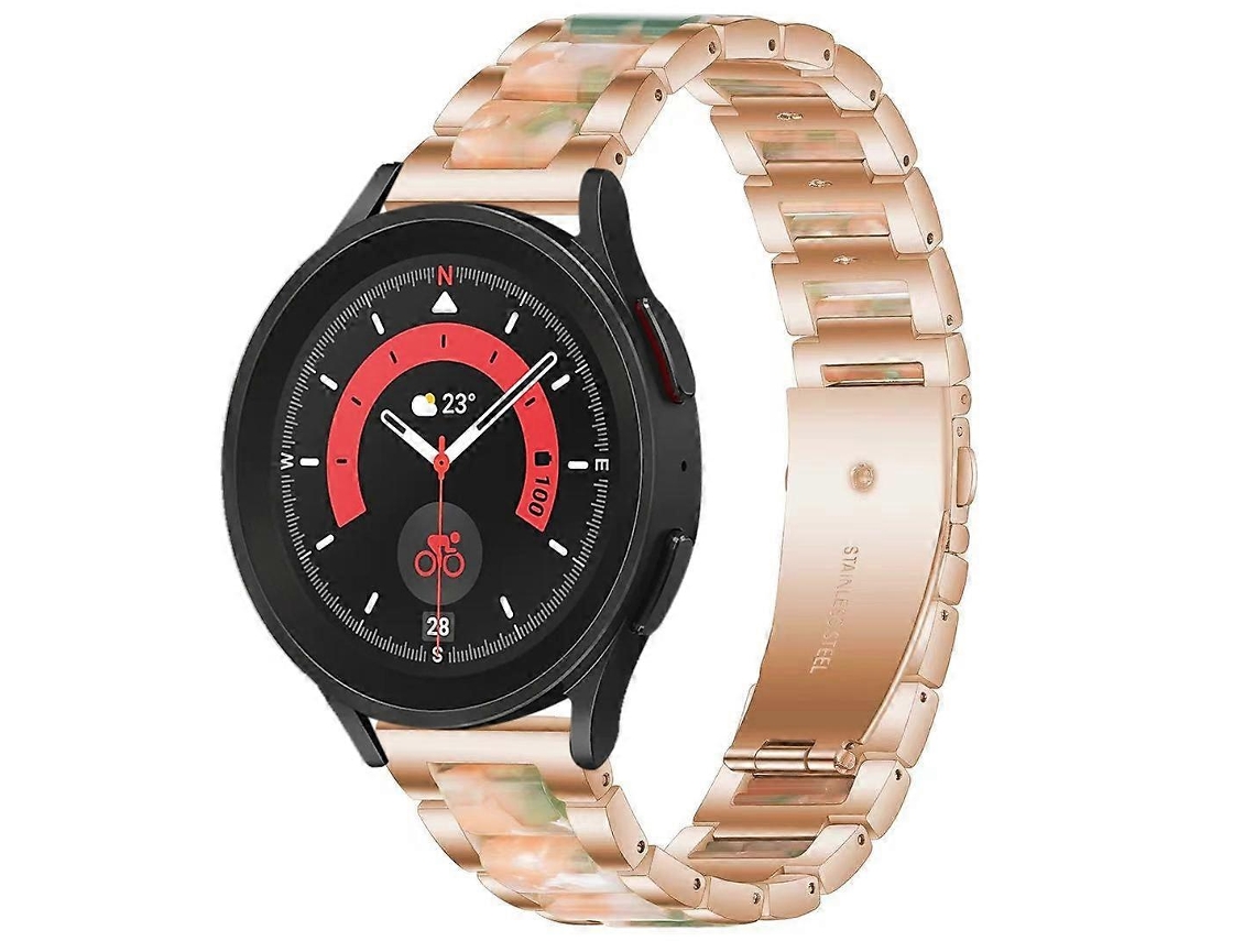 Pulsera de resina y metal entrelazada para Galaxy Watch 5 Pro de 45 mm