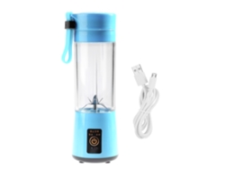 VVJIJILLY Espremedor de frutas portátil recarregável via USB, 400ml (azul)