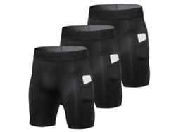 2026rebe-3 Pack Pantalones Cortos Deportivos Para Hombre Con Bolsillo Ropa Interior Activa Para Entrenamiento