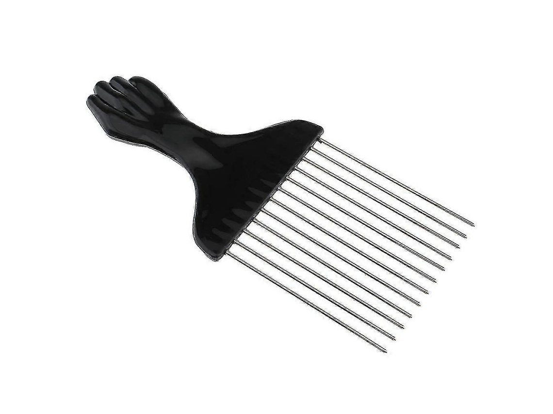 Peine afro de acero inoxidable, peine para el cabello, estilista