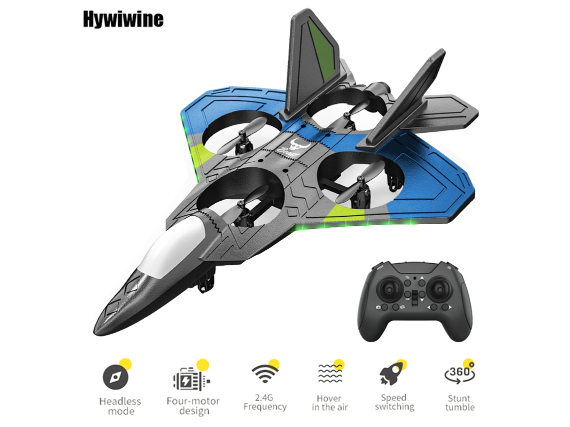Avión de combate RC 2.4G 4CH 6 ejes giroscopio autoestabilización 3D volteretas EPP espuma planeador eléctrico Aeuzwr